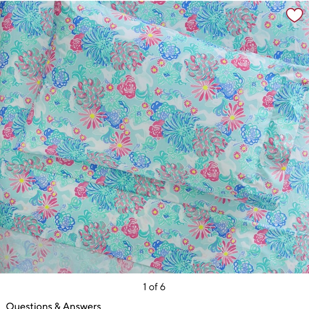 Full set- Pottery Barn Kids Floral Bedding Set - Blue and Pink 
Full size